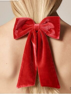 J. Crew NWT Red Velvet bow hair clip $29.50 RETAIL